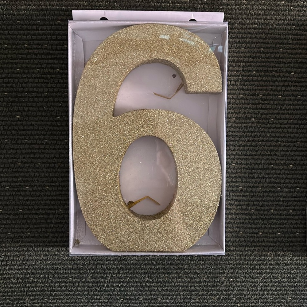 Glitter Number 6